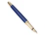 Belius Pluma Soirée con estuche Art Deco azul marino y dorado