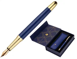 Belius Pluma Soirée con estuche Art Deco azul marino y dorado