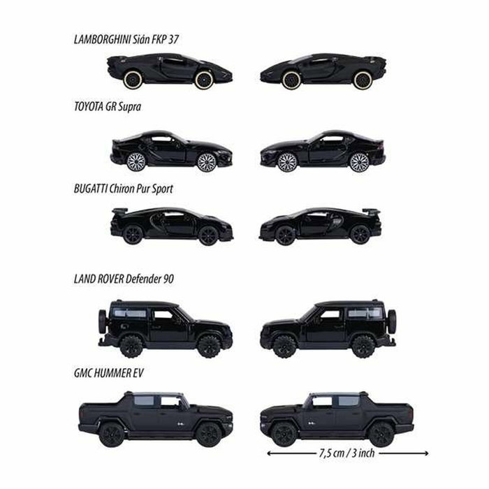 Smoby Giftpack 5 Coches Negros Black Edition 2.0 Smoby Giftpack 5 Coches Negros Black Edition 2.0