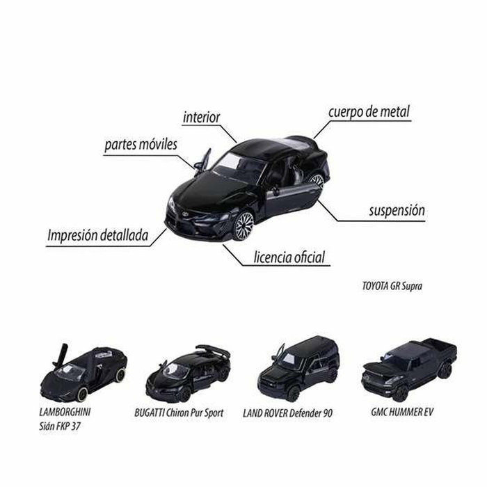 Smoby Giftpack 5 Coches Negros Black Edition 2.0 Smoby Giftpack 5 Coches Negros Black Edition 2.0