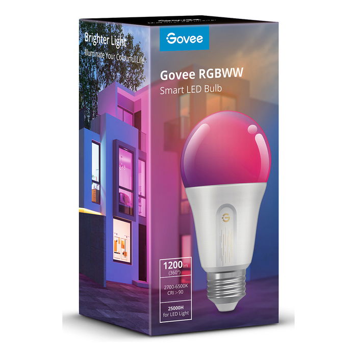 Govee H6009 Bombilla Inteligente Wifi y Bluetooth, 1200lm, Blanco LED E26 A19 Regulable