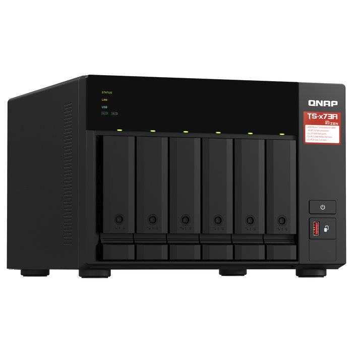 QNAP TS-673A-8G NAS de 6 bahías con AMD Ryzen V1500B y 8 GB DDR4