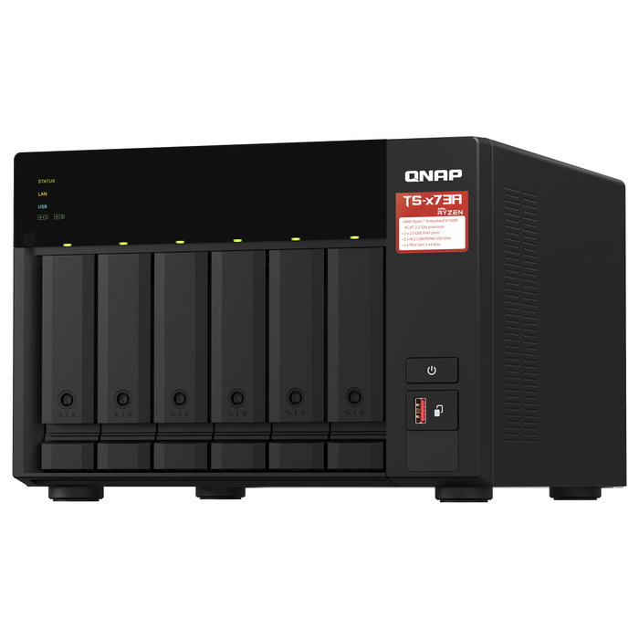 QNAP TS-673A-8G NAS de 6 bahías con AMD Ryzen V1500B y 8 GB DDR4