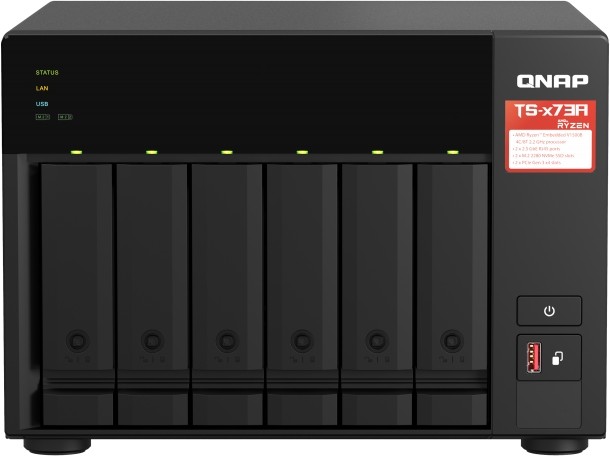 QNAP TS-673A-8G NAS de 6 bahías con AMD Ryzen V1500B y 8 GB DDR4
