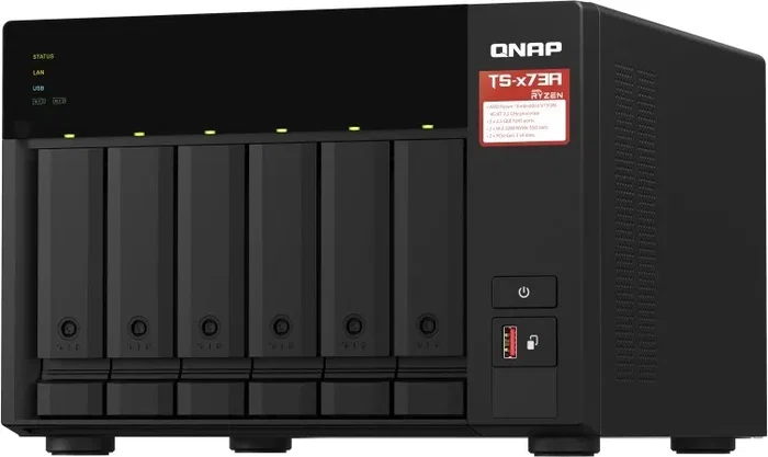 QNAP TS-673A-8G NAS de 6 bahías con AMD Ryzen V1500B y 8 GB DDR4
