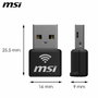 MSI AX1800 Nano WiFi USB Adapter GUAX18N Negro