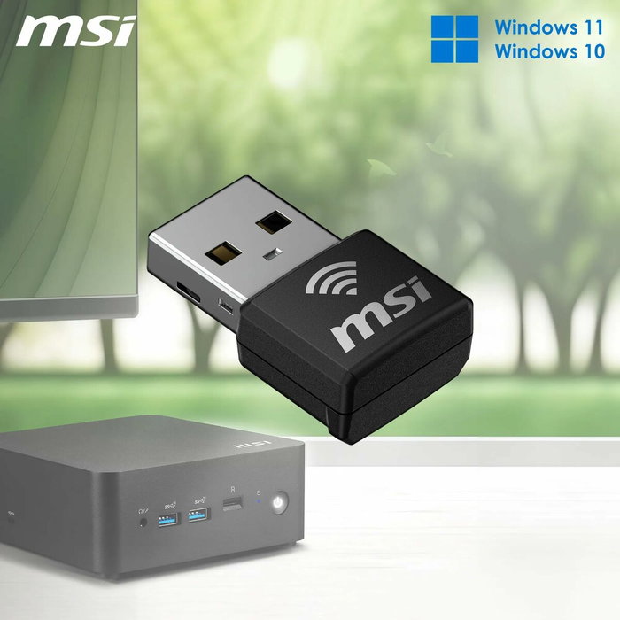 MSI AX1800 Nano WiFi USB Adapter GUAX18N Negro MSI AX1800 Nano WiFi USB Adapter GUAX18N Negro