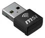 MSI Adapter WiFi USB Nano AX1800 Wi-Fi 6 (802.11ax) 1201 Mbps Dual Banda (2.4/5 GHz) Negro, Inalámbrico