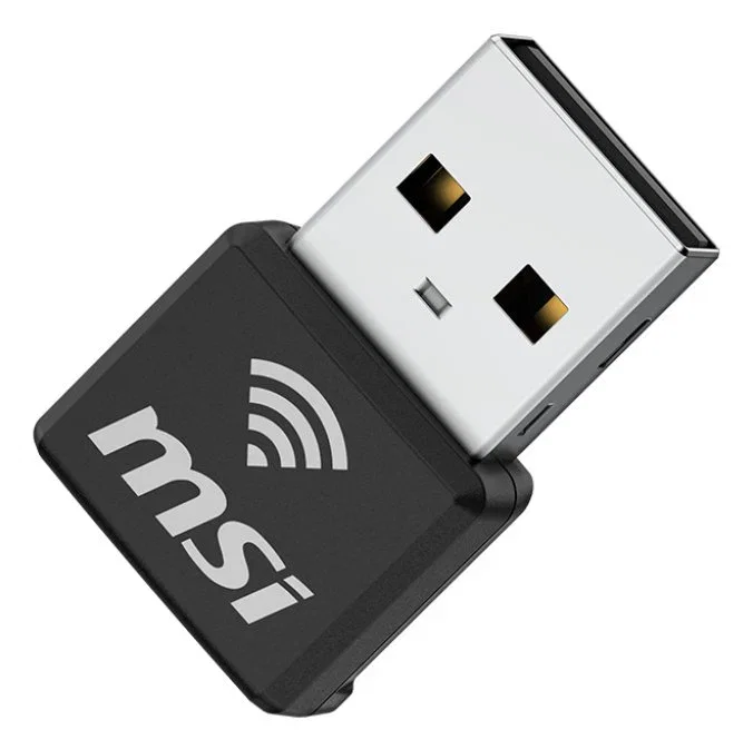 MSI Adapter WiFi USB Nano AX1800 Wi-Fi 6 (802.11ax) 1201 Mbps Dual Banda (2.4/5 GHz) Negro, Inalámbrico