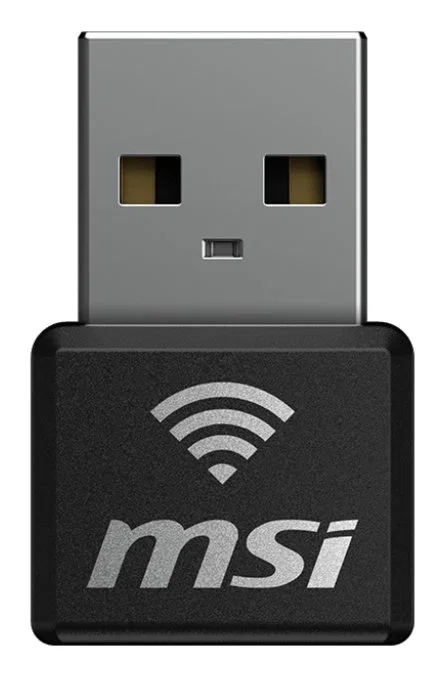 MSI Adapter WiFi USB Nano AX1800 Wi-Fi 6 (802.11ax) 1201 Mbps Dual Banda (2.4/5 GHz) Negro, Inalámbrico
