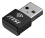 MSI Adapter WiFi USB Nano AX1800 Wi-Fi 6 (802.11ax) 1201 Mbps Dual Banda (2.4/5 GHz) Negro, Inalámbrico