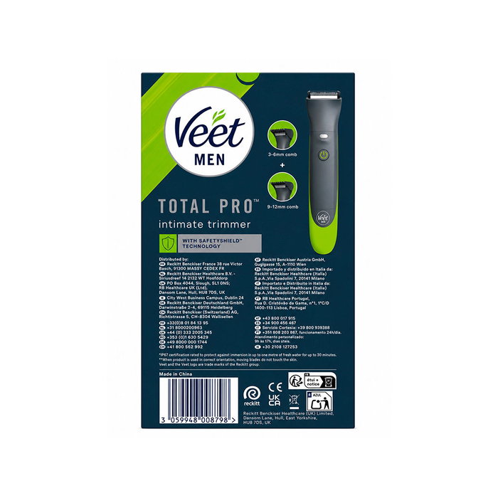 Veet MEN ELECTRIC TRIMMER TOTAL PRO áreas sensibles Veet MEN ELECTRIC TRIMMER TOTAL PRO áreas sensibles