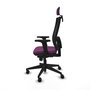 PIQUERAS Y CRESPO Silla de oficina Horna con Mecanismo Sincro, Morado y Negro