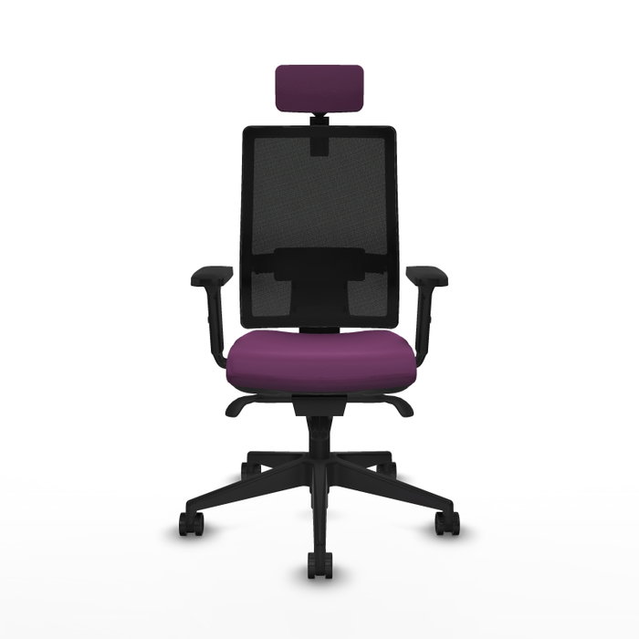 PIQUERAS Y CRESPO Silla de oficina Horna con Mecanismo Sincro, Morado y Negro