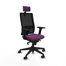 PIQUERAS Y CRESPO Silla de oficina Horna con Mecanismo Sincro, Morado y Negro