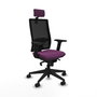 PIQUERAS Y CRESPO Silla de oficina Horna con Mecanismo Sincro, Morado y Negro