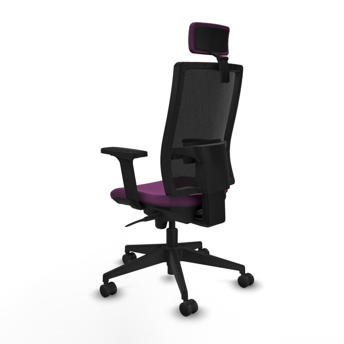 PIQUERAS Y CRESPO Silla de oficina Horna con Mecanismo Sincro, Morado y Negro