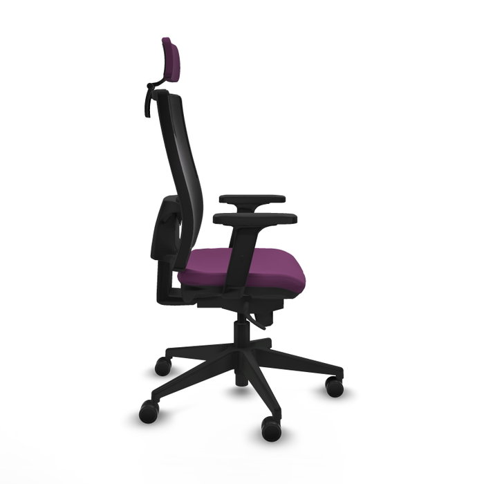 PIQUERAS Y CRESPO Silla de oficina Horna con Mecanismo Sincro, Morado y Negro
