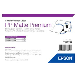 Epson Rollo de Etiquetas Continuo Premium Matte 105 mm x 29 m Blanco