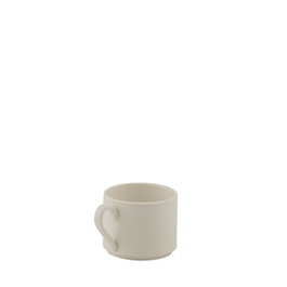 Summa Taza Apilable Moca 10 cl de Vitro Porcelana, Color Marfil, 4 cm de Alto, 6 cm de Diámetro (Set de 6)