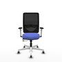 PIQUERAS Y CRESPO Silla de oficina Zulema con mecanismo Sincro/Traslack, Azul claro