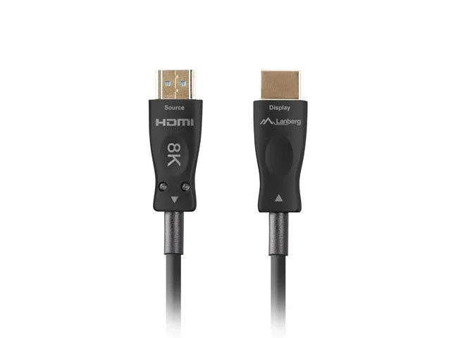 Lanberg CA-HDMI-30FB.0300-BK Cable HDMI 2.1 Óptico AOC 40m 8K 240Hz 48Gbit/s HDR10+ Macho-Macho Negro