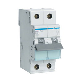 Hager MBN216 Interruptor magnetotérmico 2 polos 16A 6kA B