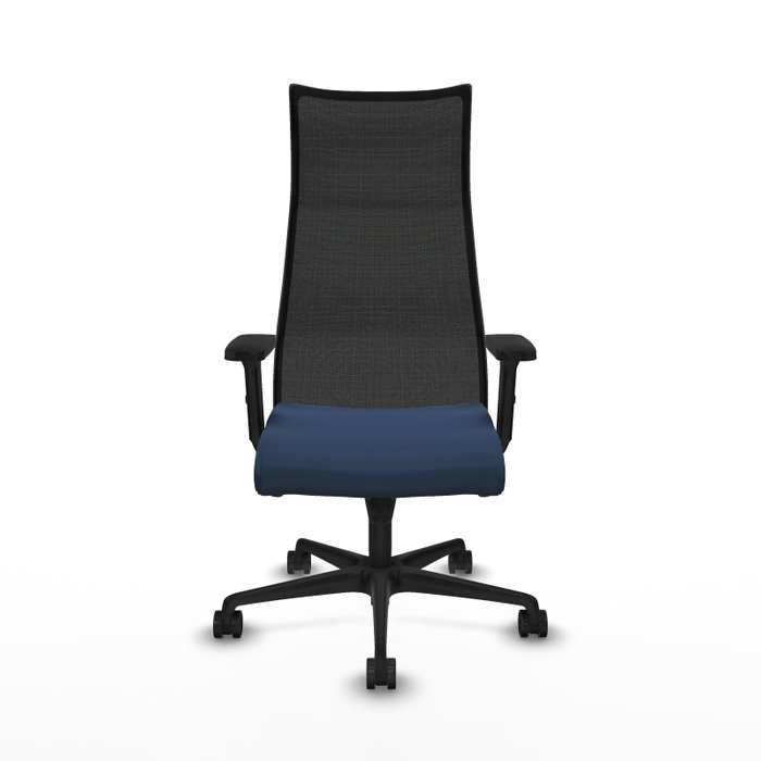 PIQUERAS Y CRESPO Sillón Albacete con mecanismo Sincro, Azul marino y Negro