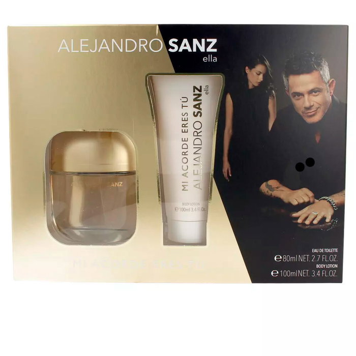 Alejandro Sanz MI ACORDE ERES TÚ WOMAN LOTE 2pz Cofre Regalo Mujer Eau de Toilette 80ml + Loción Corporal 100ml