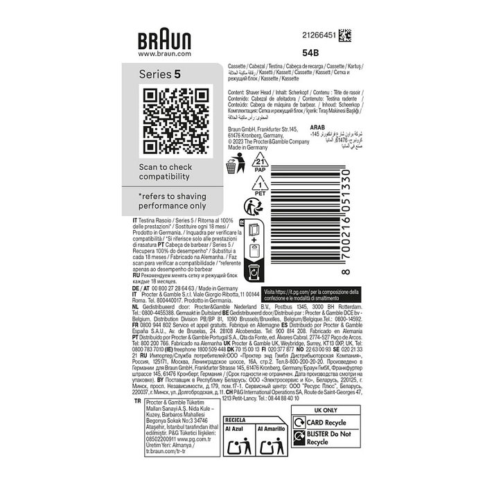 Braun Kombipack 54B para Series 5