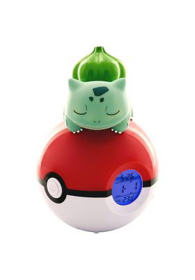 Madcow Bulbasaur durmiendo en Pokéball Reloj Despertador con Lámpara LED