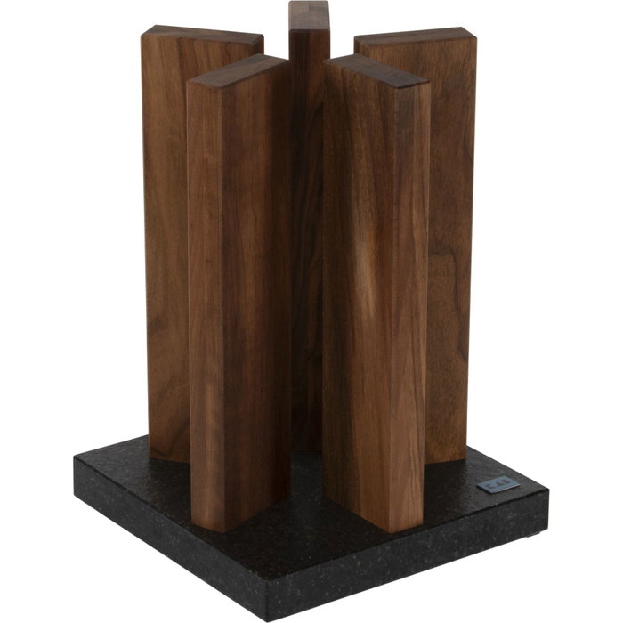 Kai Stonehenge Magnet-Messerblock Walnut de madera de nogal y granito, Grande Kai Stonehenge Magnet-Messerblock Walnut de madera de nogal y granito, Grande