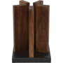 Kai Stonehenge Magnet-Messerblock Walnut de madera de nogal y granito, Grande