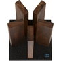 Kai Stonehenge Magnet-Messerblock Walnut de madera de nogal y granito, Grande