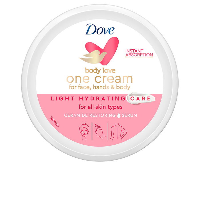 Dove Crema Hidratante Ligera Cara Cuerpo y Manos 250 ml Dove Crema Hidratante Ligera Cara Cuerpo y Manos 250 ml