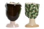 DKD Home Decor Macetero de Cerámica Cactus Verde Pack de 4