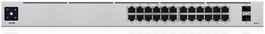 Ubiquiti Switch UniFi 24 Puertos PoE Gestionado L2/L3 Gigabit Ethernet 10/100/1000Mbps Montaje en Rack 1U Plata