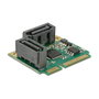 DeLOCK 95260 Adaptador Mini PCIe a 2x SATA 6 Gb/s con Asmedia ASM1061, Perfil bajo, para expansión interna