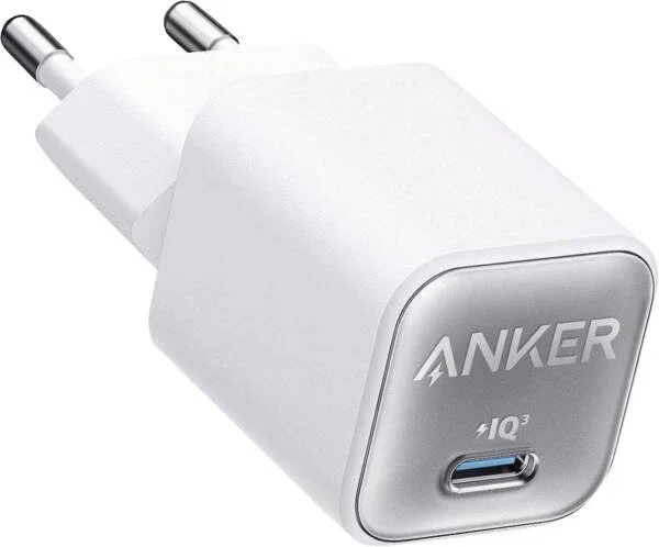 Anker A2337G21 Cargador de Pared 30W 511 Nano Carga Rápida Puerto USB-C Blanco