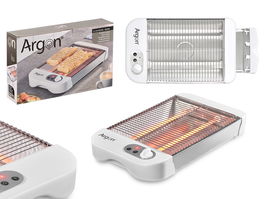 Argon Tostador Plano Blanco 600W 35 x 6.5 x 21.5 cm (Set de 6)