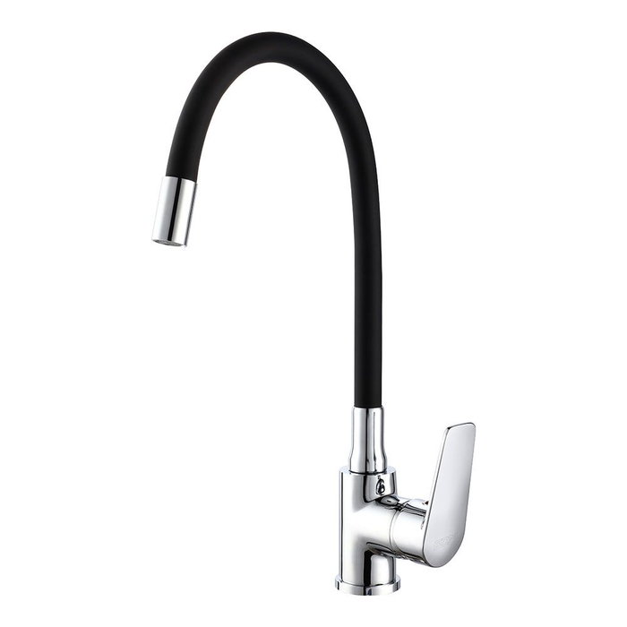 EDM Grifo Monomando para Cocina, Caño Alto Flexible Negro 40 cm, Serie Baiona, con Atomizador y Sistema de Ahorro de Agua EDM Grifo Monomando para Cocina, Caño Alto Flexible Negro 40 cm, Serie Baiona, con Atomizador y Sistema de Ahorro de Agua