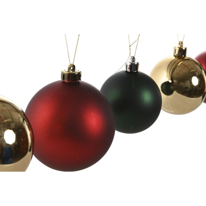 DKD Home Decor Set de 41 Bolas de Decoración Navideña Verde y Rojo DKD Home Decor Set de 41 Bolas de Decoración Navideña Verde y Rojo