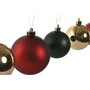 DKD Home Decor Set de 41 Bolas de Decoración Navideña Verde y Rojo