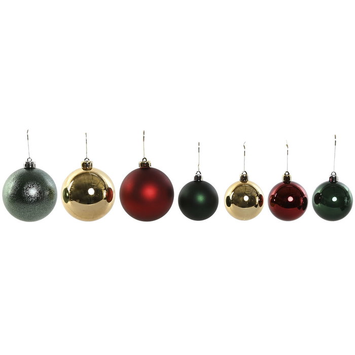 DKD Home Decor Set de 41 Bolas de Decoración Navideña Verde y Rojo DKD Home Decor Set de 41 Bolas de Decoración Navideña Verde y Rojo