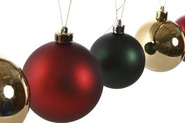 DKD Home Decor Bola Decoración Navidad Tradicional Verde Rojo 25 x 25 x 25 cm Set de 41 Piezas