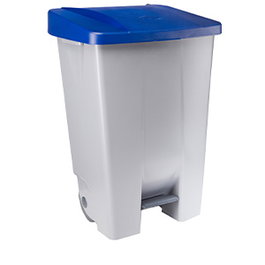 Fabricantes de Menaje Cubo Basura Selectivo con Ruedas 80 Litros Azul, 73.5x42x49 cm, Polipropileno