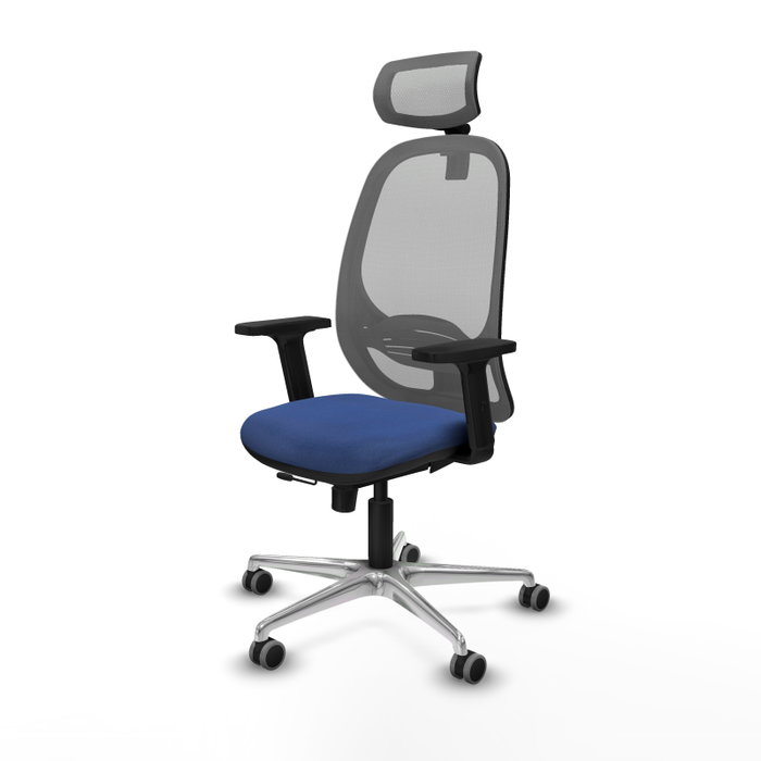 PIQUERAS Y CRESPO Silla de oficina Cilanco con Mecanismo Sincro/Traslack Azul marino y Gris PIQUERAS Y CRESPO Silla de oficina Cilanco con Mecanismo Sincro/Traslack Azul marino y Gris