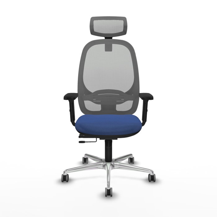 PIQUERAS Y CRESPO Silla de oficina Cilanco con Mecanismo Sincro/Traslack Azul marino y Gris PIQUERAS Y CRESPO Silla de oficina Cilanco con Mecanismo Sincro/Traslack Azul marino y Gris