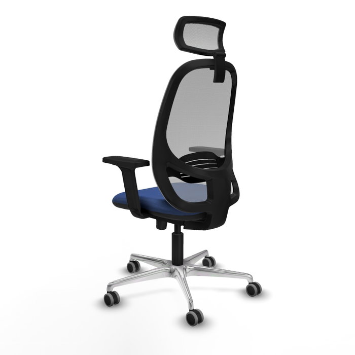 PIQUERAS Y CRESPO Silla de oficina Cilanco con Mecanismo Sincro/Traslack Azul marino y Gris PIQUERAS Y CRESPO Silla de oficina Cilanco con Mecanismo Sincro/Traslack Azul marino y Gris
