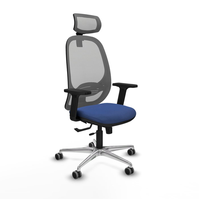 PIQUERAS Y CRESPO Silla de oficina Cilanco con Mecanismo Sincro/Traslack Azul marino y Gris PIQUERAS Y CRESPO Silla de oficina Cilanco con Mecanismo Sincro/Traslack Azul marino y Gris